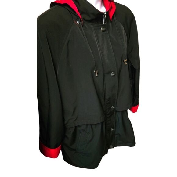 NAUTICA PLUS SIZE Maroon & Black Hooded Zip InLiner Waterproof Jacket Size 2X 3X - Picture 3 of 16